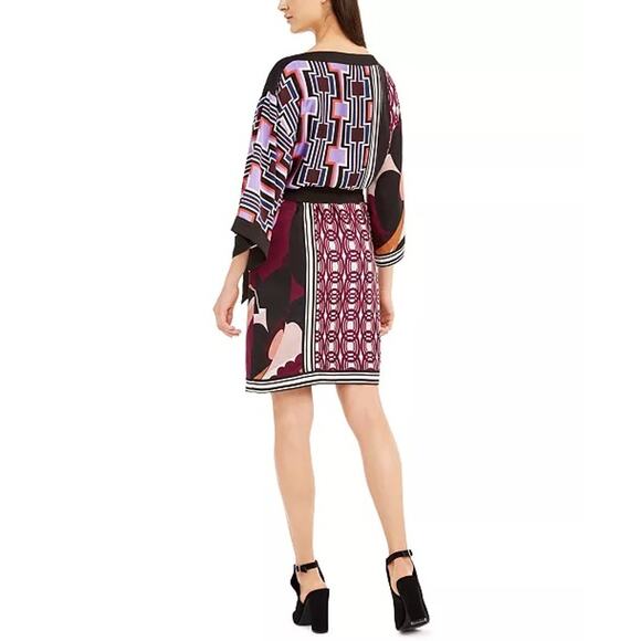 Trina Turk Printed Boat-Neck Kimono Dress Size 0 - Picture 2 of 8